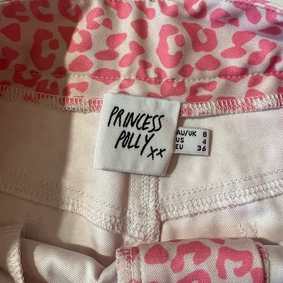 Princess Polly Ryllie Pink Cheetah Pants Size 4 - Picture 8 of 14
